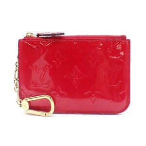 LOUIS VUITTON Pochette Cles Coin Card Case Monogram Vernis Red M90214 66KC349